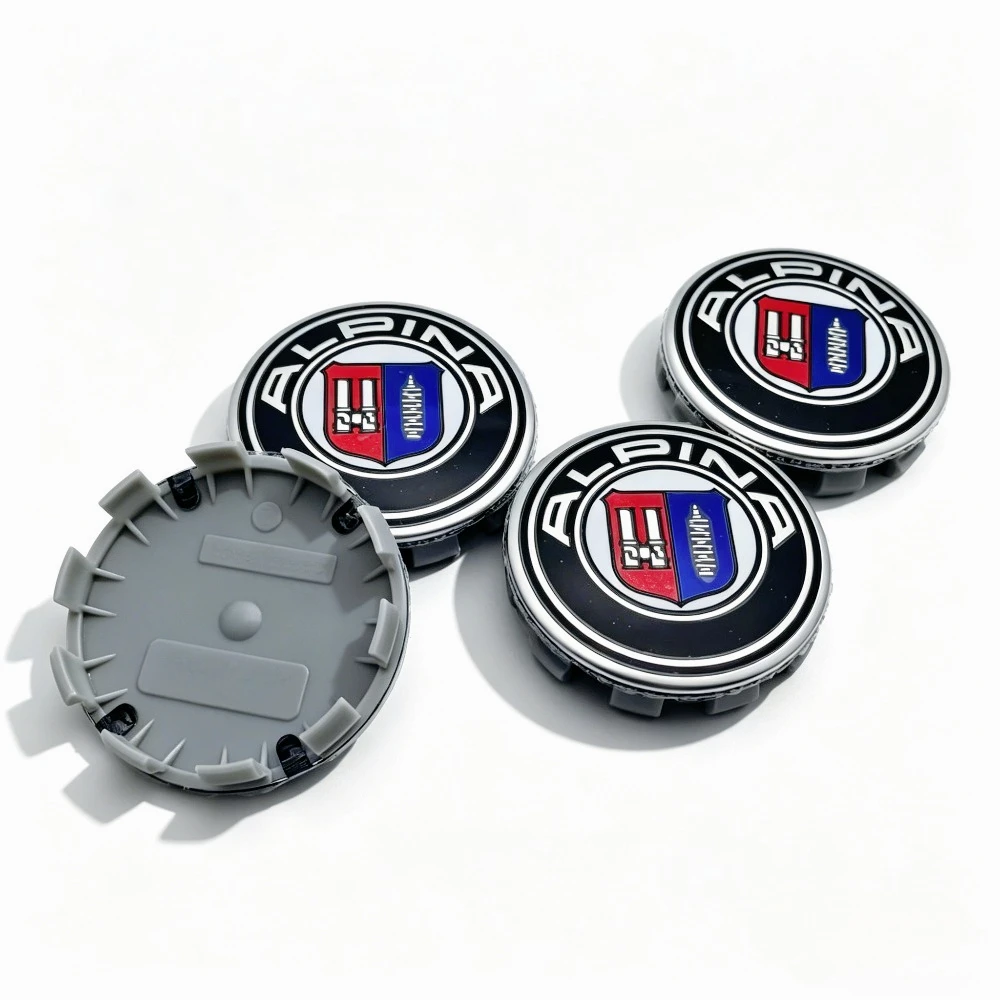 

4pcs Alpina Logo Emblem Car Wheel Center Caps 68MM Clips 65MM Wheels Hub Cap Rim Hubcaps Dust Cover Replacement Car Accessories