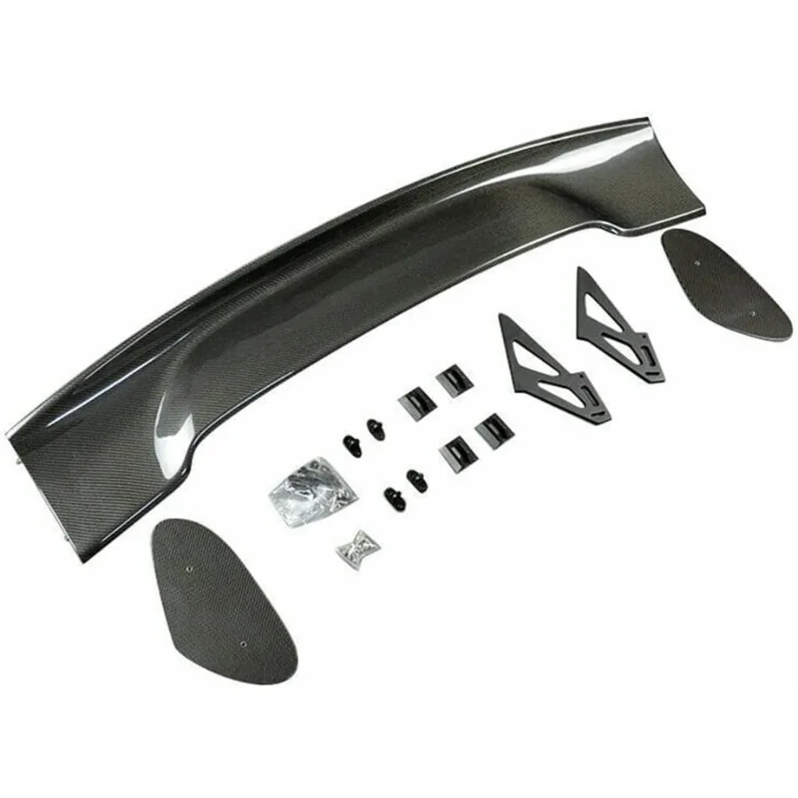 Alerón trasero universal para vehículos Sedan Coupe Hatchback con alerón ajustable en estilo GT, fibra de carbono de 57 pulgadas de longitud