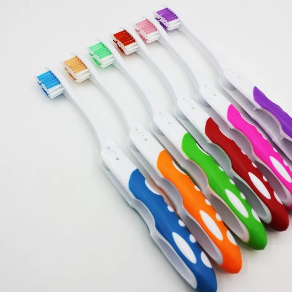 Picture 5: 6pcs/set Plastic Folding Toothbrush Mini Full-head Tooth Cleaning Tools Space-Saving Soft-Bristled Oral Care