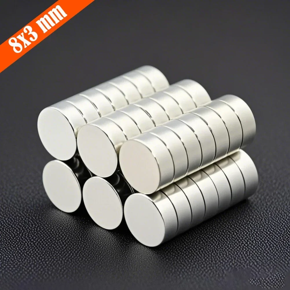 

5-200 Pcs 8x3 Neodymium Magnet 8mm X 3mm N35 NdFeB Round Super Powerful Strong Permanent Magnetic Imanes Disc 8*3 Magnets