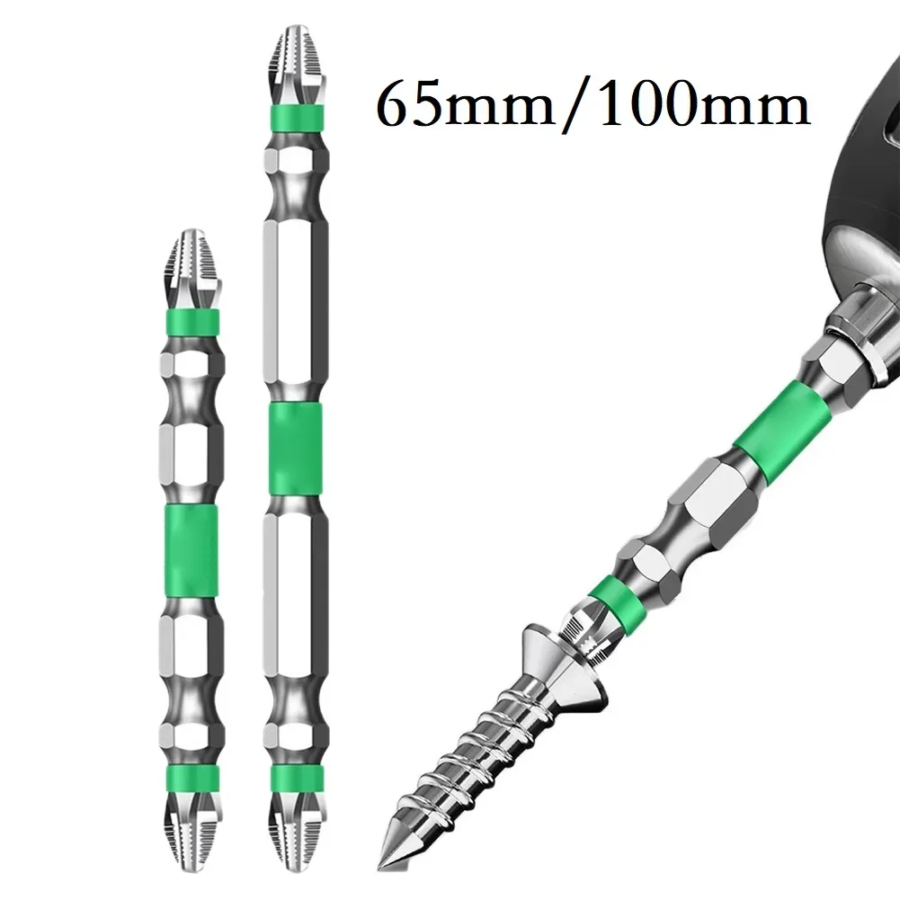 

1/2 шт. 65 мм 100 мм отвертка с двойной головкой PH2 партия магнитных бит отвертка из легированной стали для электрического инструмента для отвертки