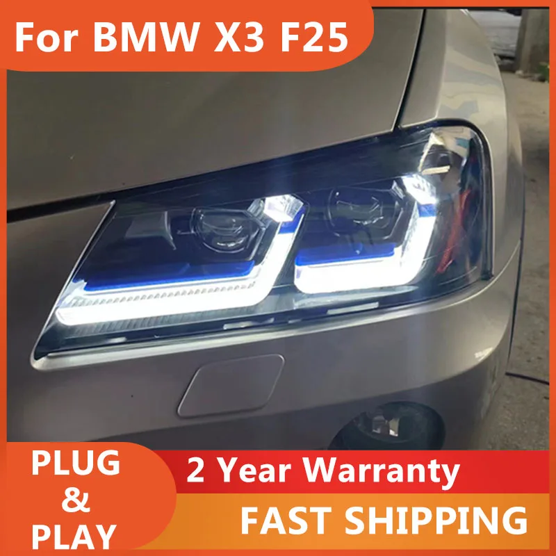 Car Accessories for BMW X3 F25 Head Lights 2010-2013 X3 Headlamp DRL Turn Signal High Beam Projector Lens