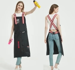 Waterproof Oil Resistant Aprons, 2 Bags, Bibs, Coffee Shop, Hairdresser, Overall, Chef, Adjustable, Nail Salon, New, Trendy