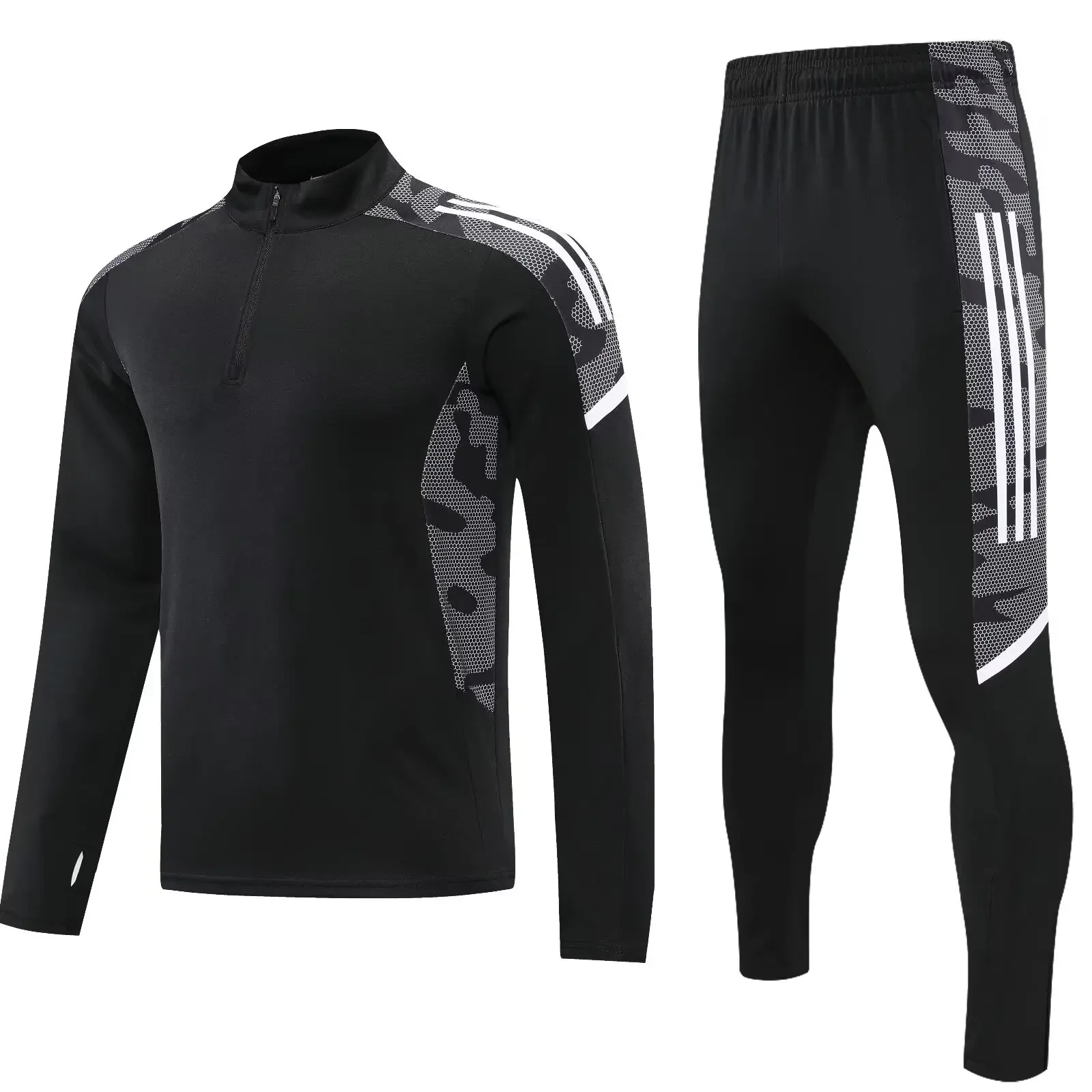 new men Leisure sports set suit soccer Training wear games Jerseys Jacket baseball Kit  full sleeve top and trousers