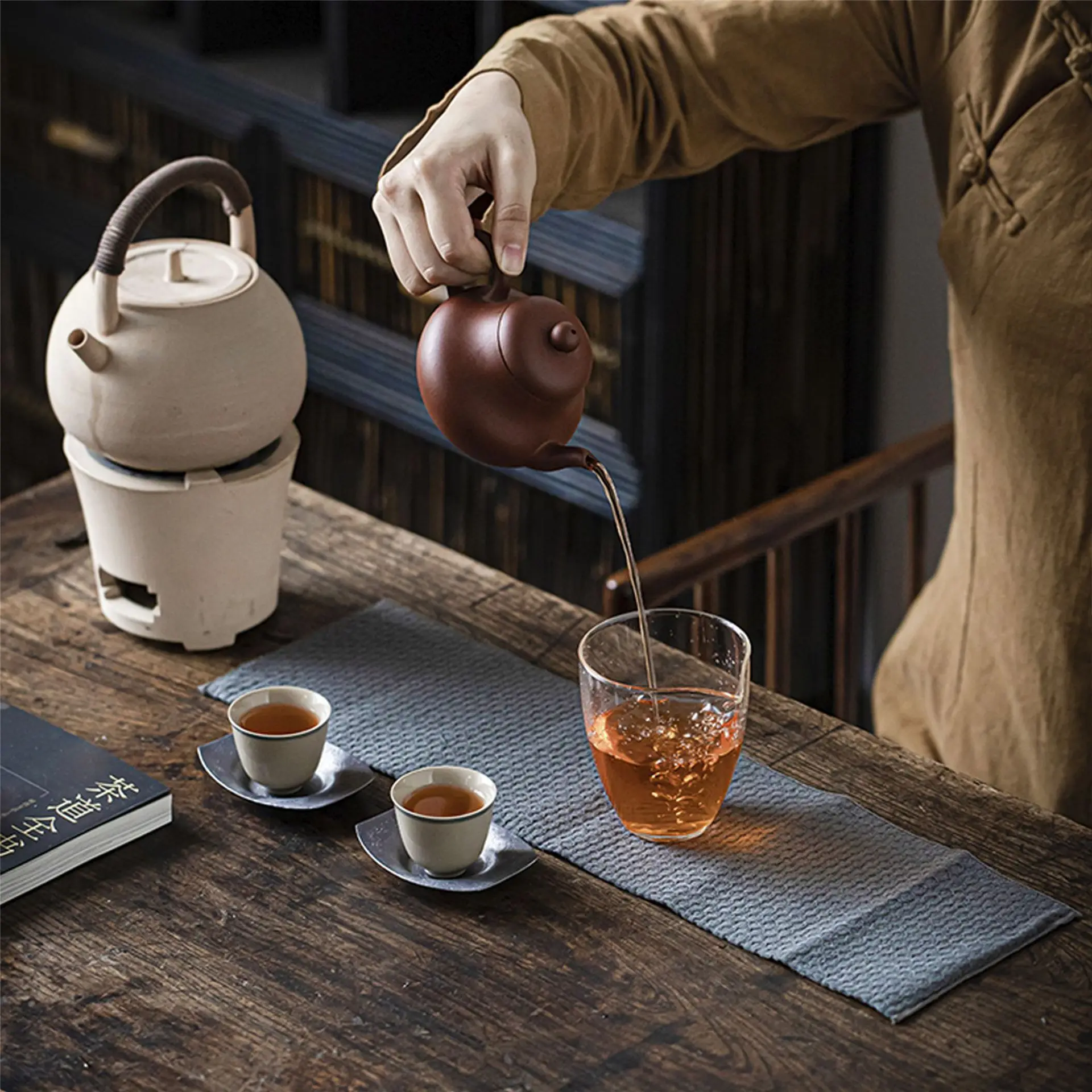 New Chinese Style Tea Towel Zen Pure Cotton Table Cloth Pot Care Cloth Gongfu Tea Table Mat Tea Ceremony Accessories Home Decor