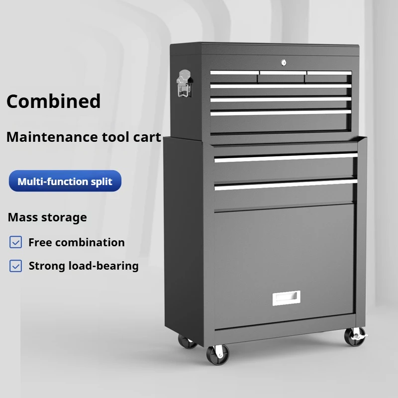 Caja de herramientas de 8 cajones, rueda de bloqueo de hierro de gran capacidad, carro de herramientas de reparación de automóviles 구rsiols Trolley ящик для инстру