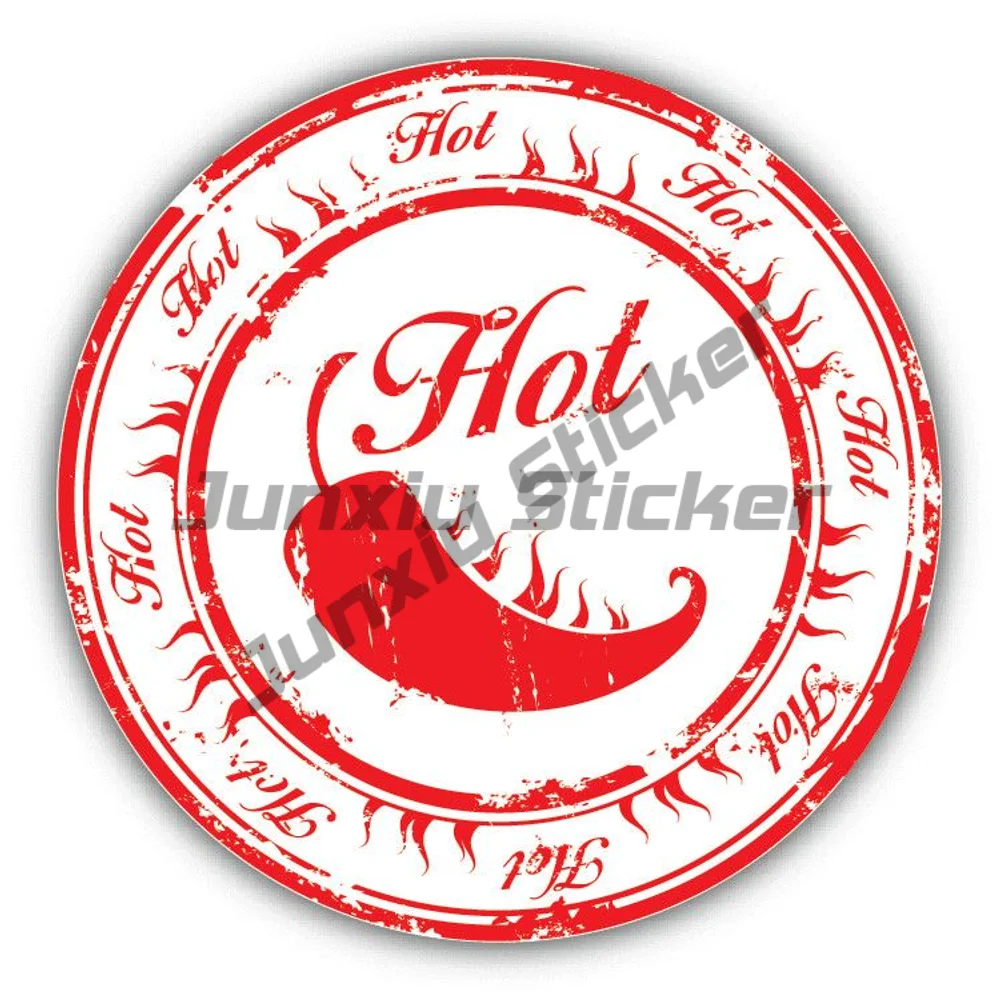 

Hot Chilli Pepper Stamp Food Sticker Car Bumper Waterproof Scratch-proof Decal Accessories For Suv Bodywork Windshield Window
