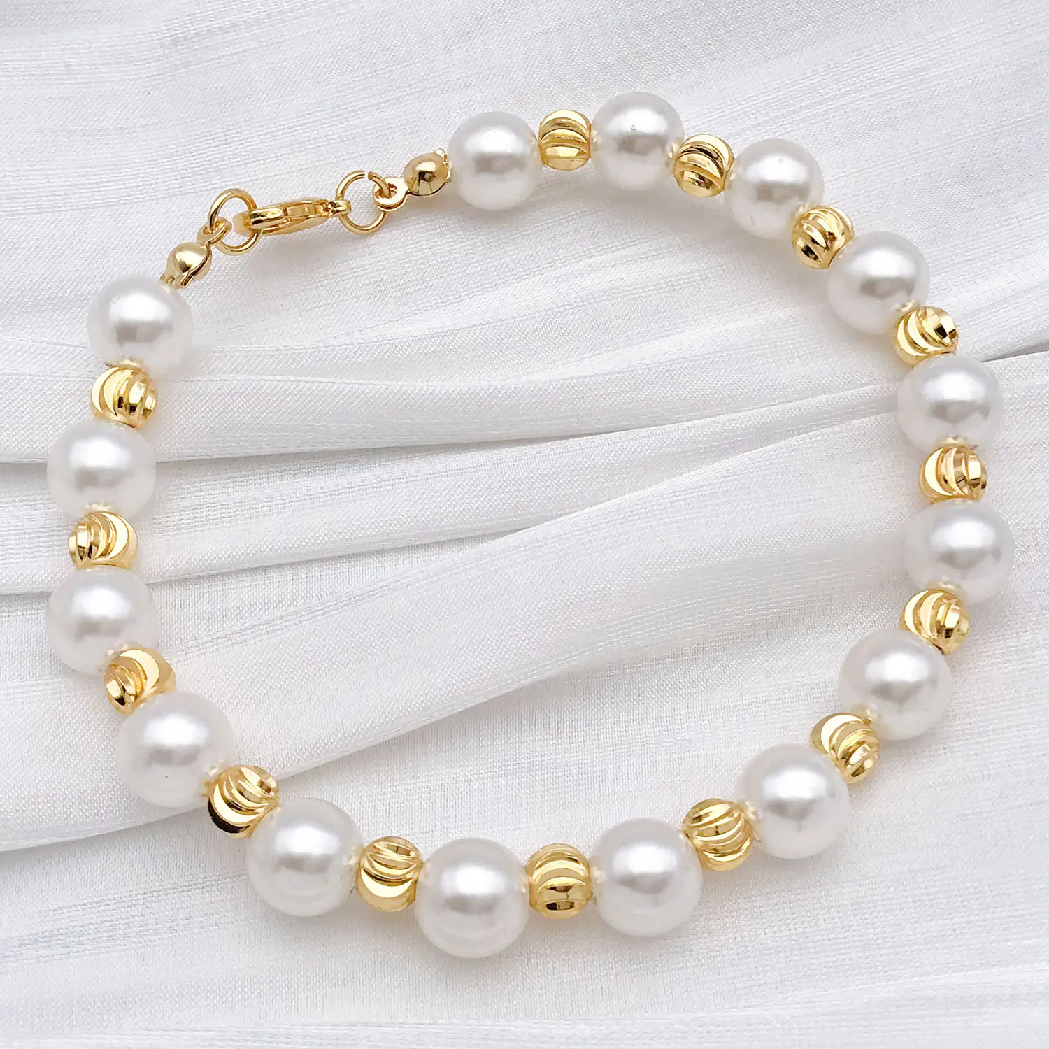 20pcs 18K Real Gold Plated Brass Striped Cut Flower Spacer Beads For DIY Bracelet Necklace Earrings Jewelry Making Accessories image 5