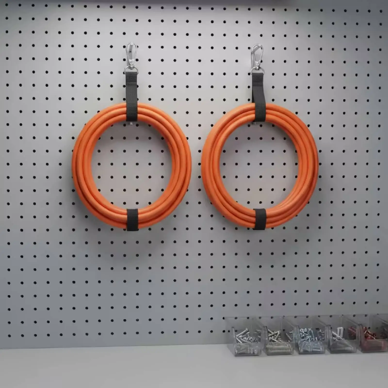 Portable Tape Thong Holder Black Nylon Organizer Strap for Electricians Cables and Metric Tape Needs