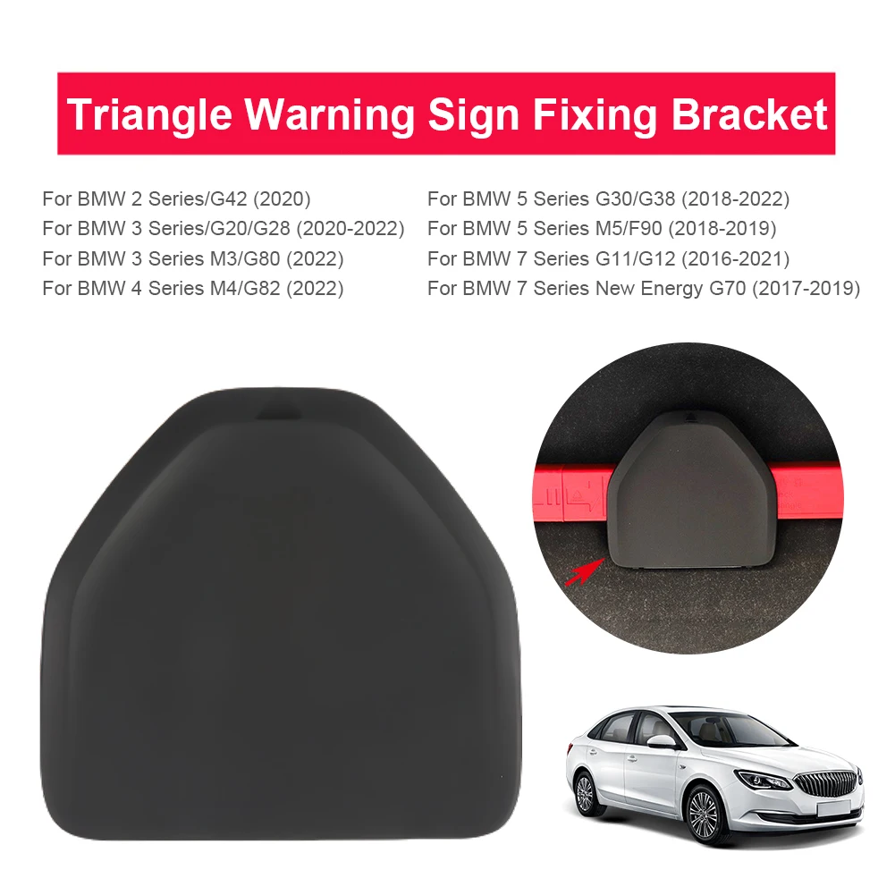 Rear Trunk Warning Triangle Holder Bracket Mount Triangular Warning Plate Bracket for BMW G11 G12 G42 G20 G28 G80 51497383584