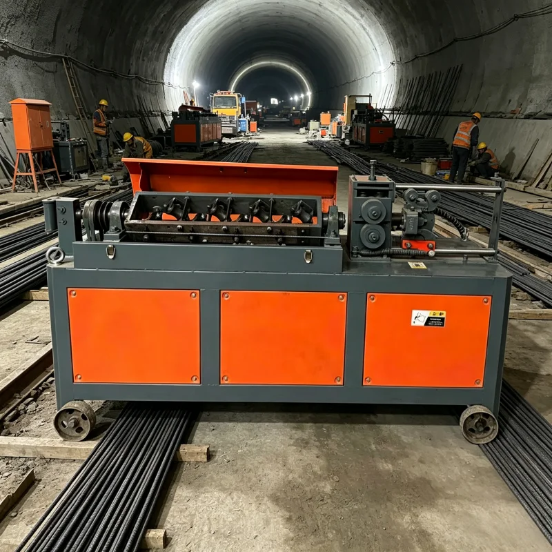 For Bridge Project: 9kW CNC Rebar Cutting Machine, 80mm Oil Cylinder, 25cc Pump, 8m Rack, for 10-12mm Threaded Bar