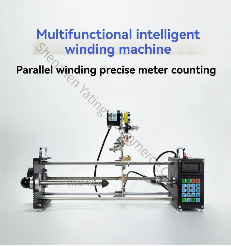 Electric Stranded Wire Winding Machine Enameled Fishing Coil Cotton Silk Yarn Flat Line Winding Automatic CNC Small