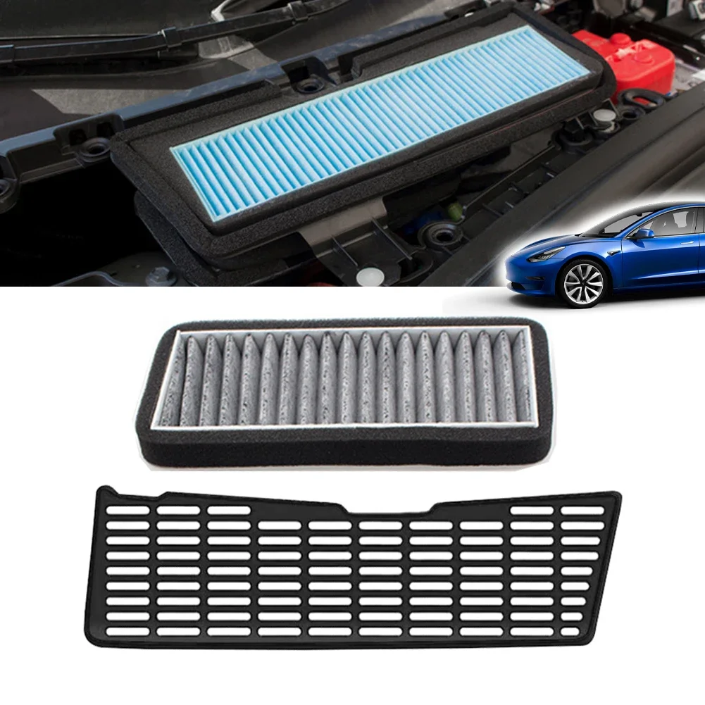 For Tesla Model 3 2023 Car Intake Air Filter Melt Blown Fabric Air Flow Vent Cover Trim Anti-Blocking Prevention Intake Cover