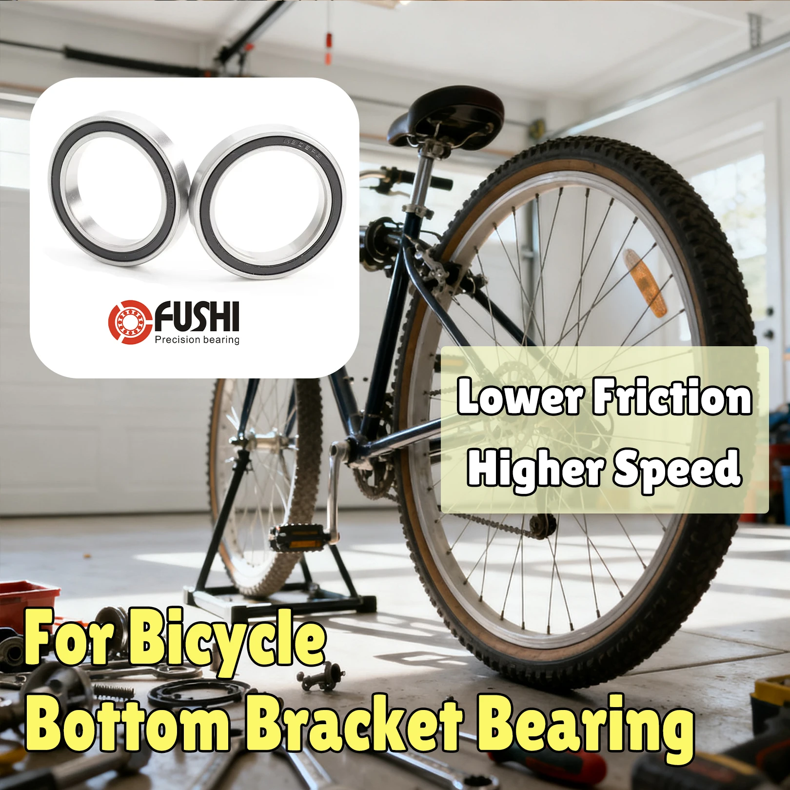 2PCS 24377RS 163110RS 173110RS 6805RS 6806RS MR2437RS 24378RS R12-2RS 2RS Bottom Bracket Bearings Repair Parts for MTB Road Bike