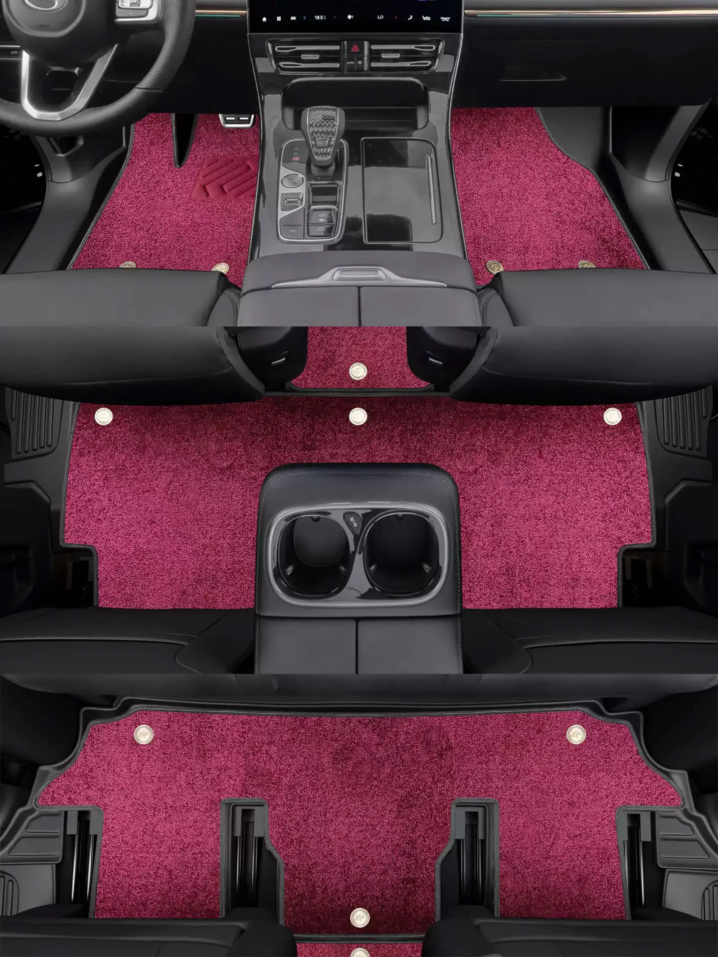 Left-Hand Drive Car Custom Fit Floor Mat For GAC Trumpchi M8 Hanging Accelerator 2018-2023 Waterproof Wear-Resistant Floor Liner
