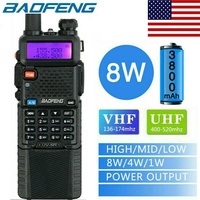 BAOFEN UV-5R Walkie Talkie Military 8W UV 5R 3800mAh Walkie-Talkie for Hunting UV Dual Band Ham FM Radio  Police Scanner