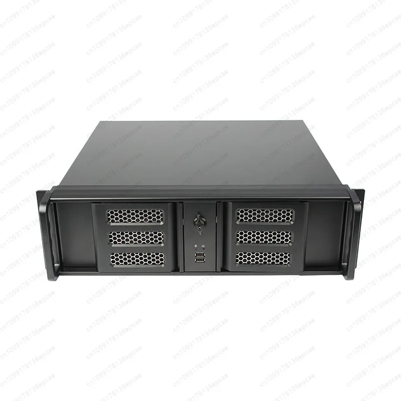 3u chassis 390 deep aluminum panel double door 3 optical drive ATX motherboard multi-hard drive industrial control rack server