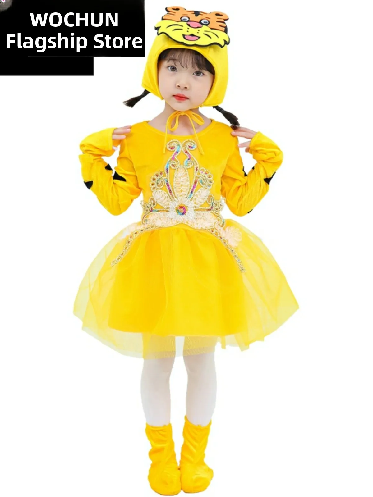 New Six-One Student Animal Little Tiger Performance Suit Tiger Baby New Year Performance Costume loween Cartoon Jumpsuit