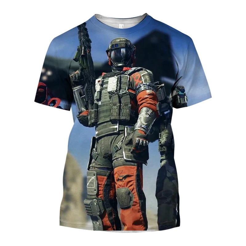Call Of Duty FPS Shooting Game T Shirt For Men Fashion Casual Crew Neck Retro Short Sleeve Summer Hip Hop Harajuku Oversized Tee image 4