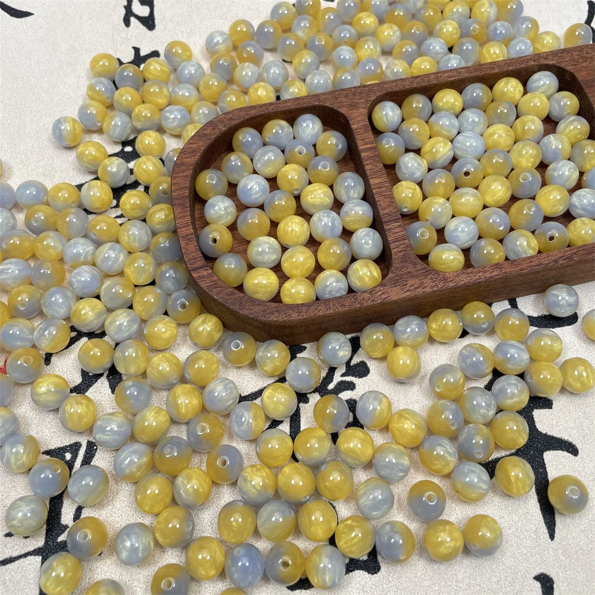 CH34 10mm Round Lovely Beads Beautiful Girl Handmade Diy Beaded Korean Fashion Bracelet Hair Ring Accessories Beads Material