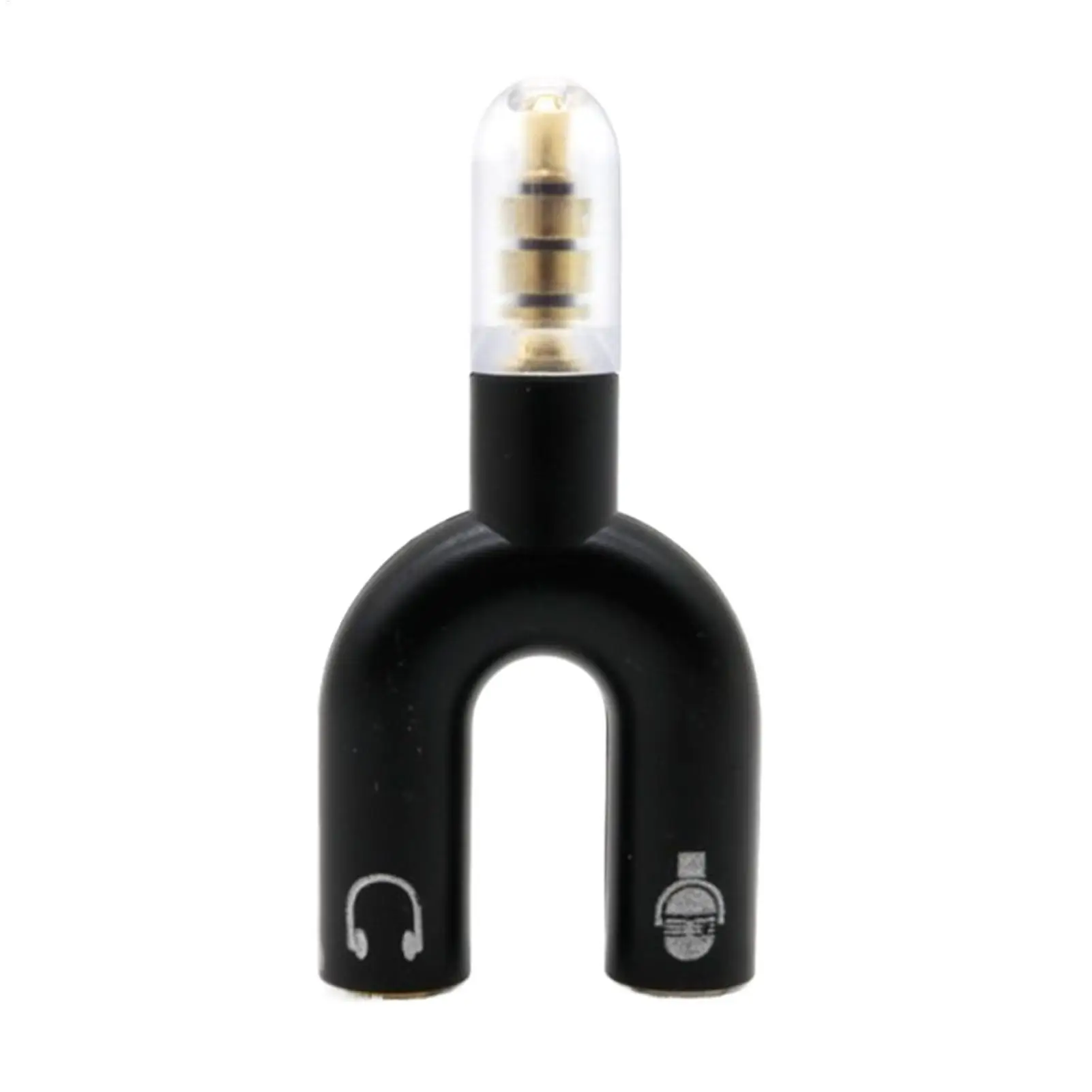 Headphone Jack Splitter U Type Headset Adapter Audio Splitter for Headphones for Laptop PC Phone Computers Tablets Women Men