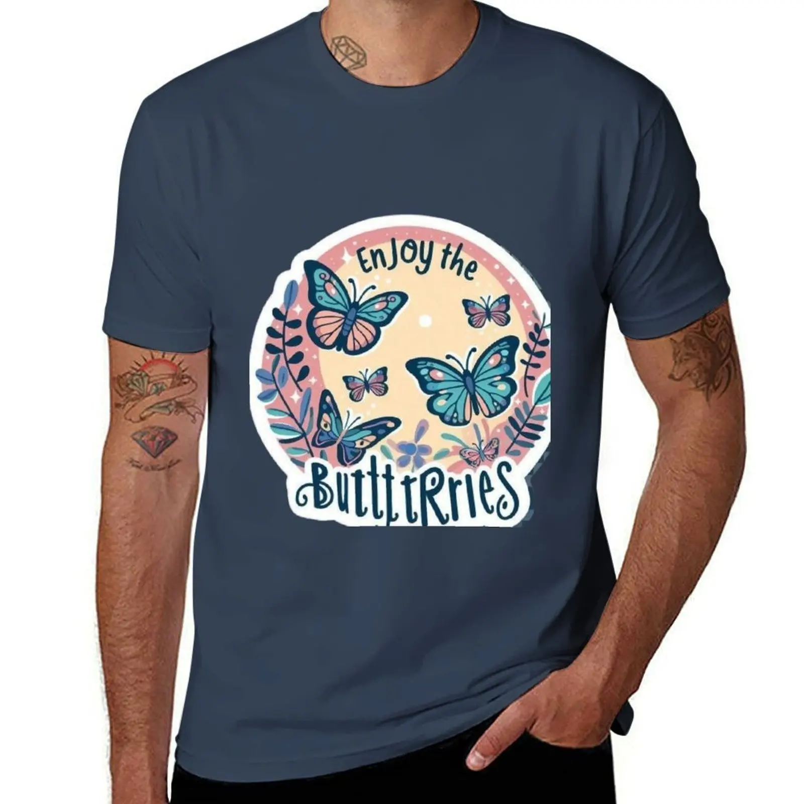 

the 1 enjoy butterflies T-Shirt Plus Size Non-Shrink T-Shirt
