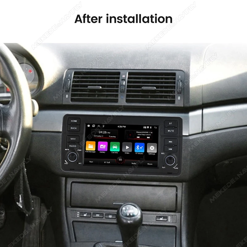 7 Inch Android 15 Car Radio Multimedia Stereo For BMW E46 3 318/320/325/330/335 M3 1998 - 2005 CarPlay Auto Wifi Navigation GPS
