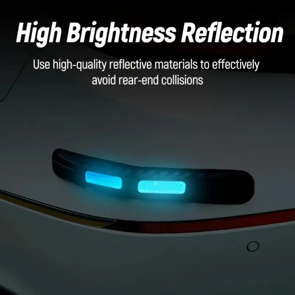 2Pcs TPU Material Car Anti-Collision Patch Reflective Foldable Auto Door Edge Guards Easy To Install Waterproof