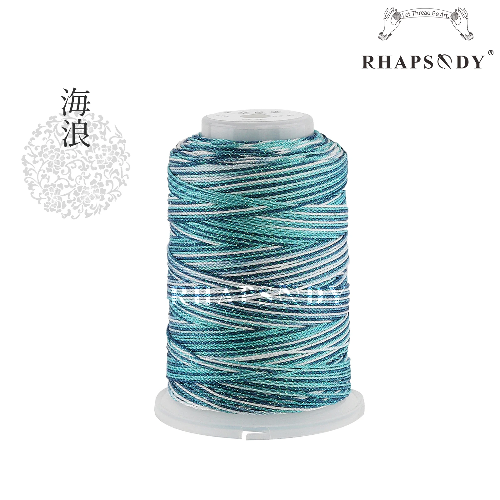 Rhapsody Glitzer-Metallic-Polyesterfaden, 6 Fäden, 29, gemischte Farben, zum Nähen, für DIY-Projekte, zum Weben, für Freundschaftsbänder und zum Zopfen. – Detail 16