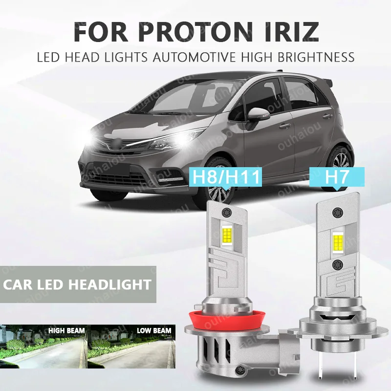 FOR PROTON Iriz LED bulb car headlight with heat sink LED headlight H7 Light LED Chips Head Lamp