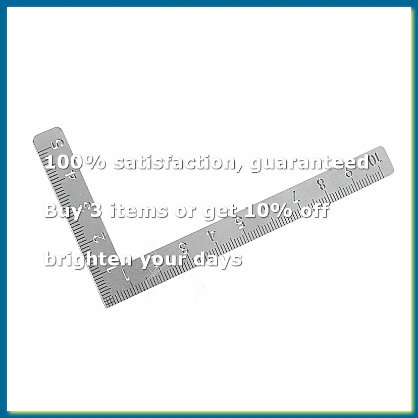 Mini Square 90 Degree Stainless Steel Angle Ruler,10X5cm Small Turning Ruler Woodworking
