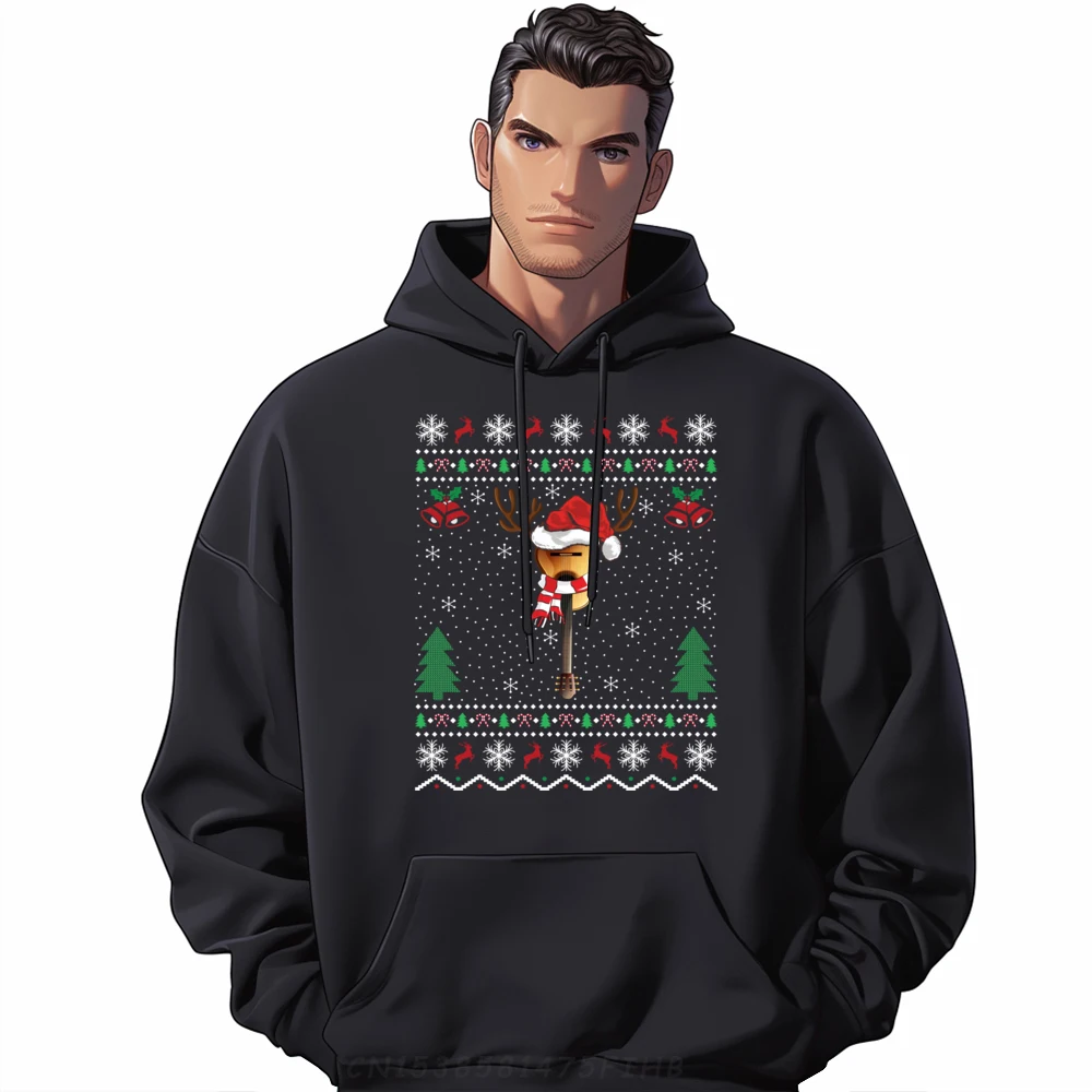 

Guitar Reindeer Music Lover Xmas Ugly Guitar Christmas Luxury Designer Men Men's Clothing Character