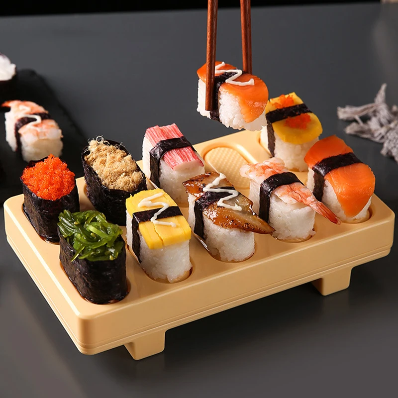 ซูชิกดแม่พิมพ์รูปสี่เหลี่ยมผืนผ้า Musubi Maker กด 10 In 1 Mini ญี่ปุ่น Onigiri ซูชิ Nigiri ข้าวลูกแม่พิมพ์ DIY Sushi Maker ชุด