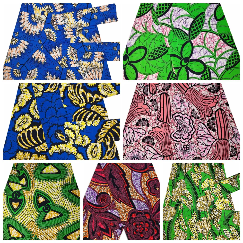 

Новая супер хорошая африканская восковая ткань Анкара 100 хлопок Kente Soft Pagne Blue нигерийский батик Ghana Tissu 6 ярдов для шитья униформы
