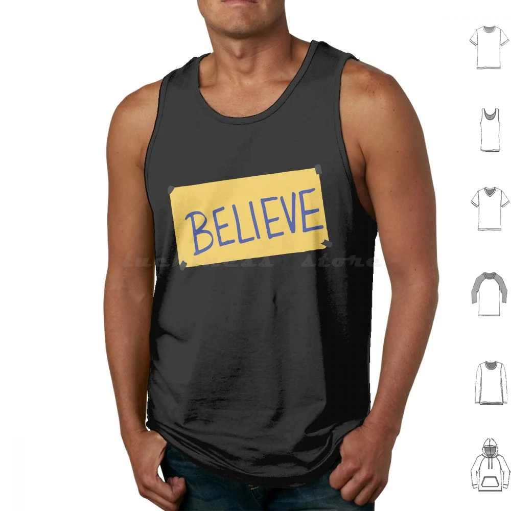 Believe-Ted Tank Tops Print Cotton Believe Ted