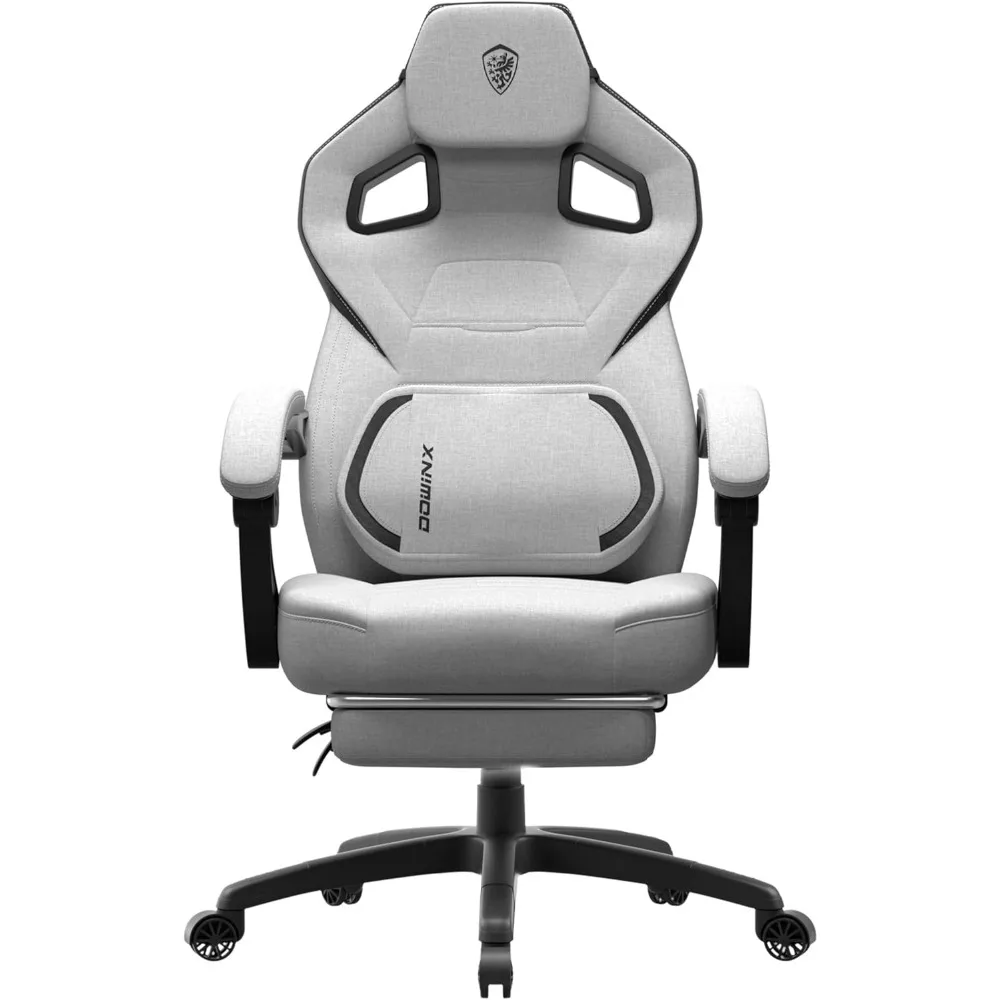 

Fabric Gaming Chair with Footrest, Big and Tall Gaming Chair for Heavy People, Wide Back Gamer Chair for Adult, Computer