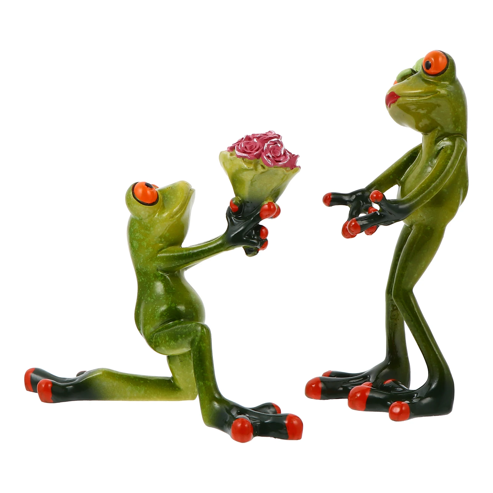 Frog naments Couple Figurine Resin Decoration Proposal Party Wedding Home Desktop Adornment Lifelike Detail Premium Quality Long