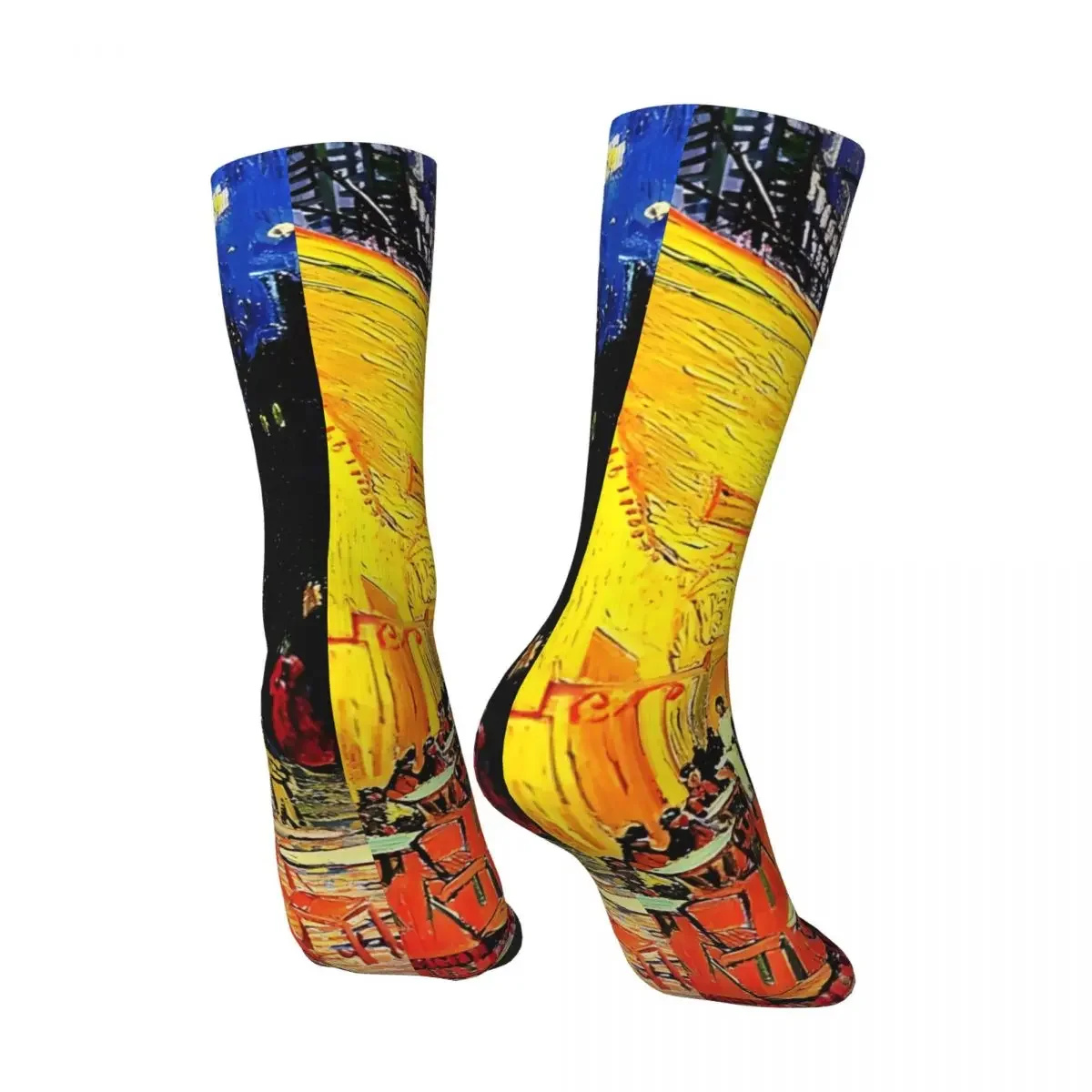 Hip Hop Retro Cafe Terrace At Night Crazy Men's compression Socks Unisex Van Gogh Harajuku Seamless Printed Funny Crew Sock Boys