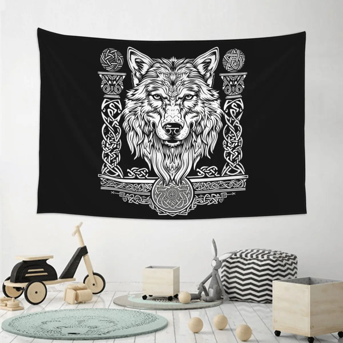 Norse Nordic Viking Celtic Tapestry Funny Wall Hanging Aesthetic Home Decoration Tapestries for Living Room Bedroom Dorm Room