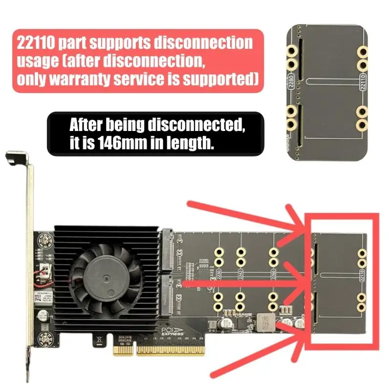 

Y1UB PCIe4.0 4Port M.2 NVMe SSDs Expansion Card Plugs And Play No BIOS Split Required