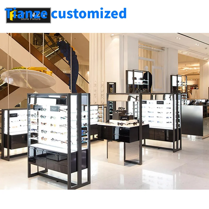 

(Customized) high end sunglass display retail shop showcase Eyeglass Display shopping mall eyewear kiosk