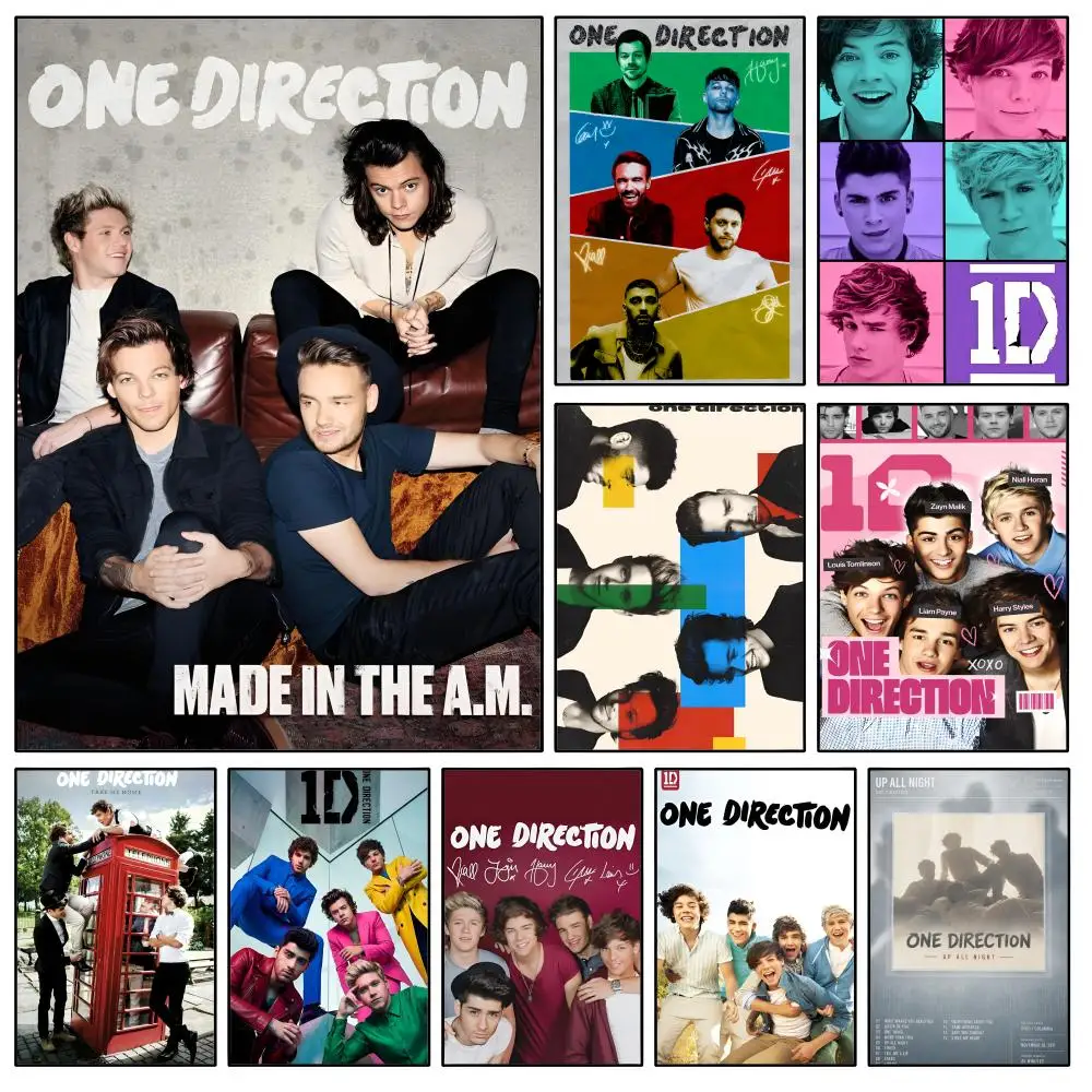 Music One Direction 1D Band Poster Waterproof HD Modern Peel And Stick Wall Decor Bedroom Living Room Dorm Office