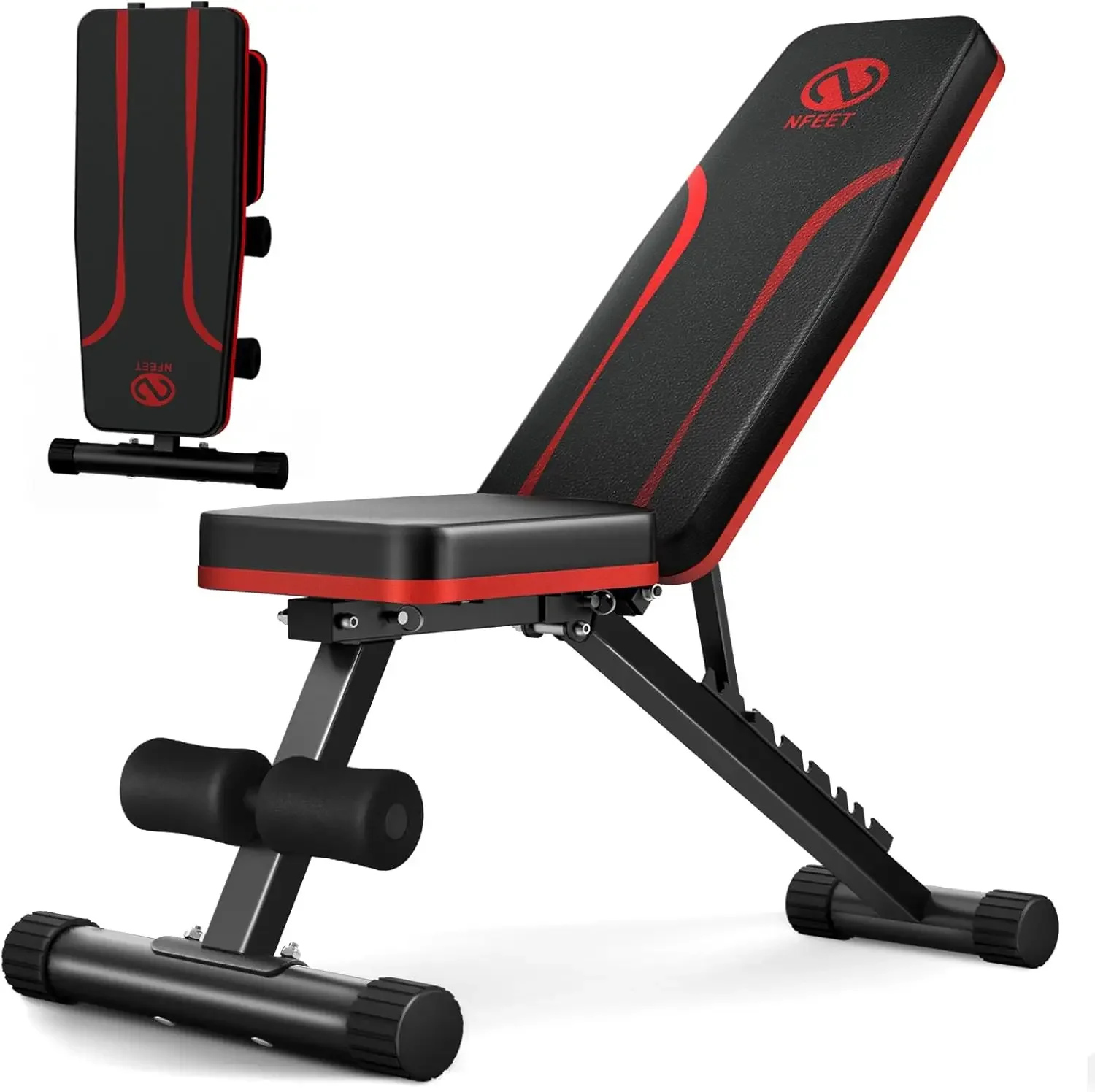 Adjustable Foldable Weight Bench for Full Home Gym Body Workout, Multi-Purpose Weight Bench with 3-Sec Folding & Fast Adjustment