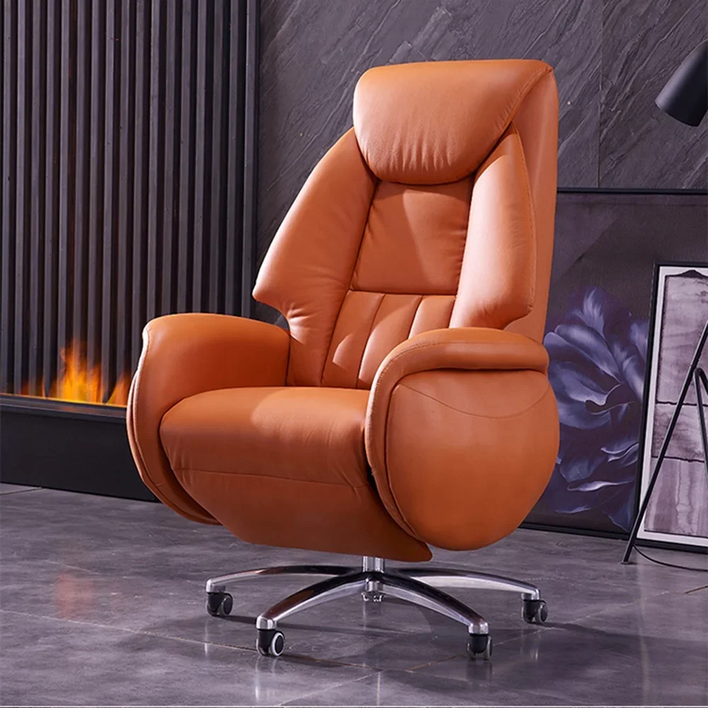 Modern Luxury Adjustable Recliner Swivel Manager Executive Ergonomic Synthetic PU Leather Leisure Office Chair with Massage