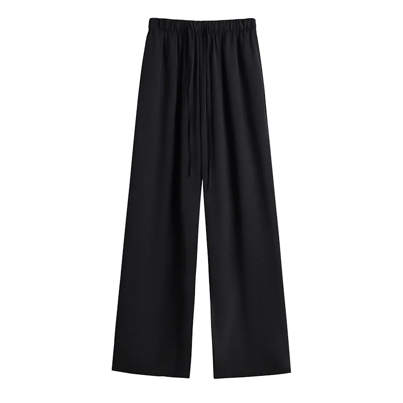 150Kg Summer Cool Pants Plus Size Women\'s Hip 165 High Waisted Straight Tube Thin Wide Leg Pants 5XL 6XL 7XL 8XL 9XL 3-Colors