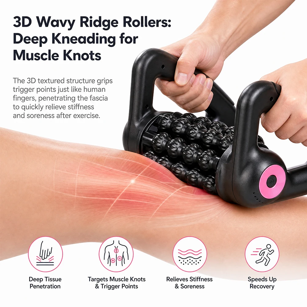 Multifunctional Electric Massage Shaft Whole Body Muscle Relaxation Roller Massager Fully Automatic Rolling Massager Yoga Column