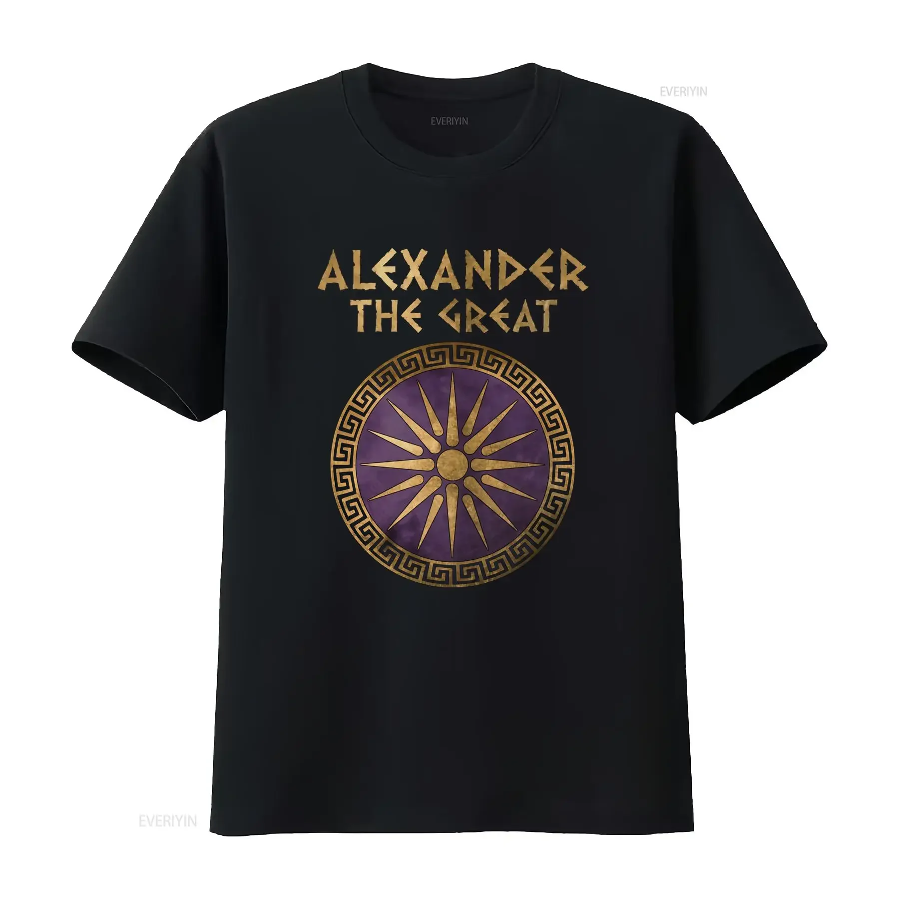 Alexander the Great Ancient Makedon Phalangite Shield T Shirt vintage Washed homme designer clothes streetwear Slightly fashion