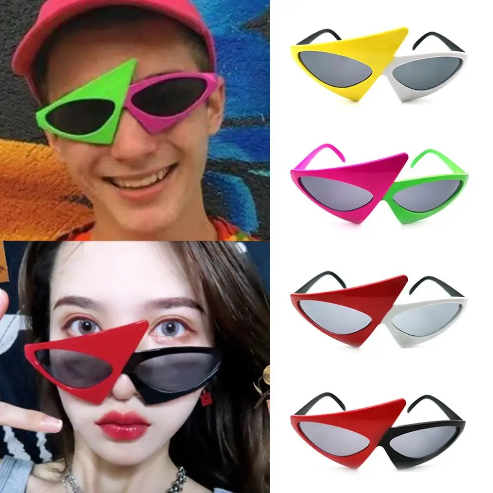 Full Framework Triangle Sunglasses Eye Protection Blue Ray Blocking Hip Hop Style Sunglasses Ultralight Eyeglasses for Unisex