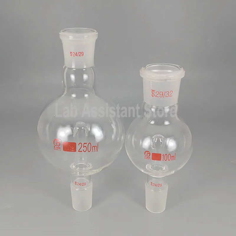 1pcs Lab 50ml/100ml/250ml/500ml/1000ml Borosilicate Glass Bump Trap Experimental Rotary Evaporator Explosion-proof Flask