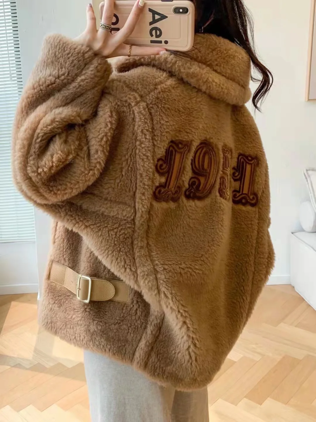 

Winter Short Coat Women Jacket Teddy Bear Coat Female Autumn New Fashion Casual Camel Double Breasted High-end Keep Warm Coat